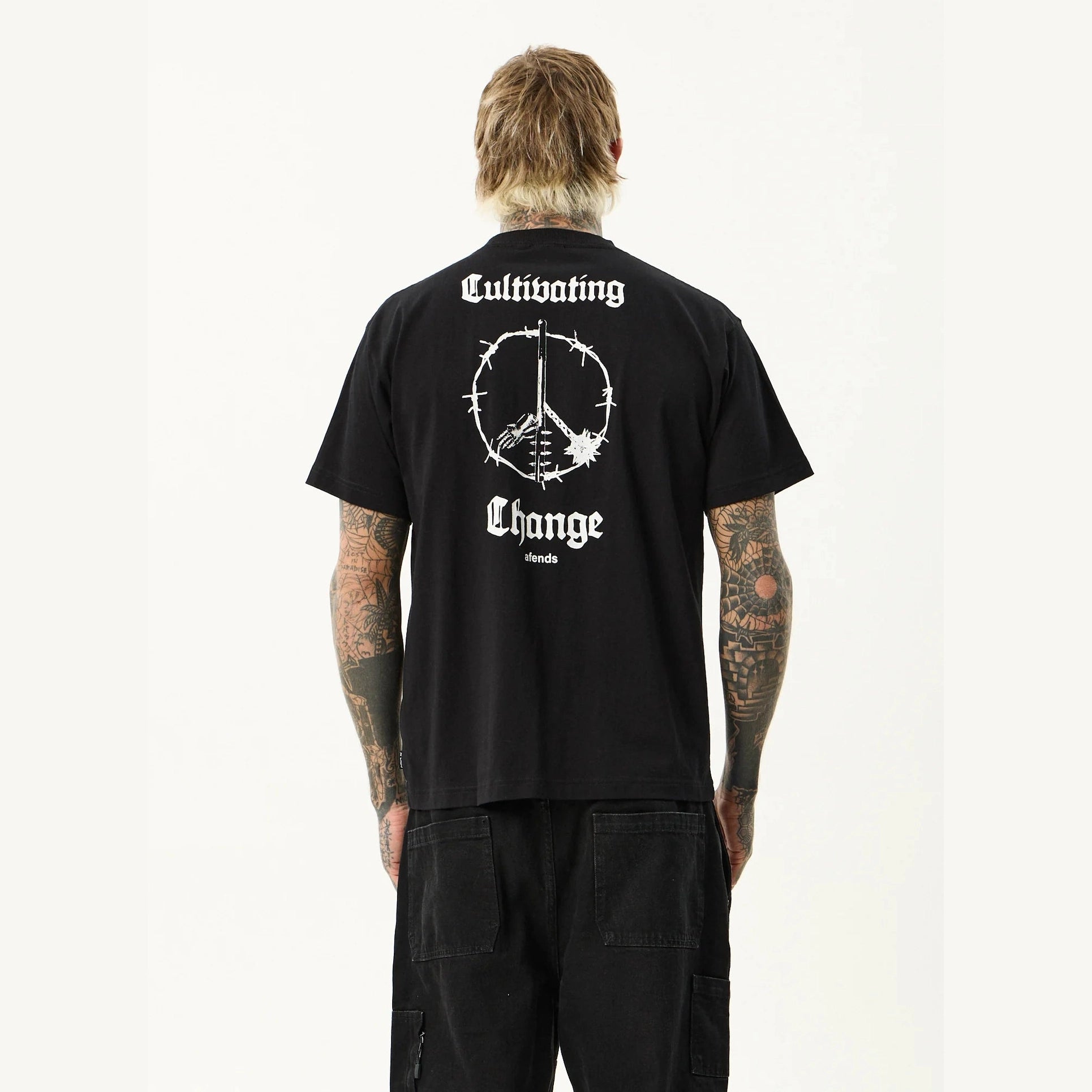 AFENDS Energy boxy tee - Black