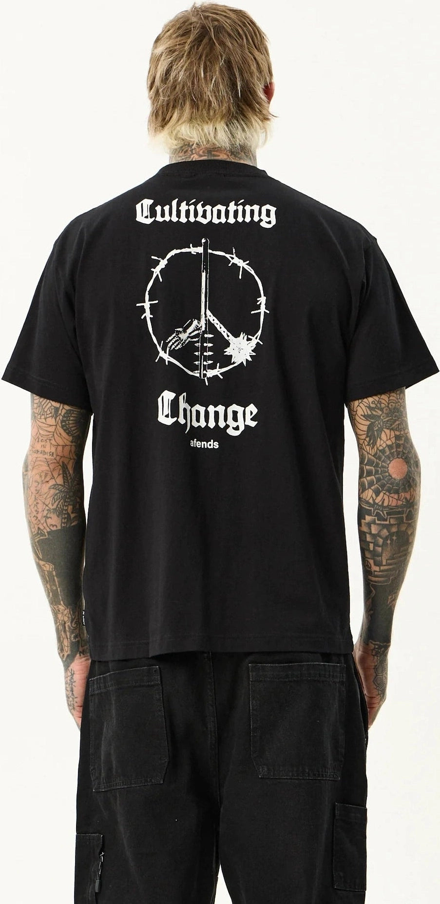 AFENDS Energy boxy tee - Black