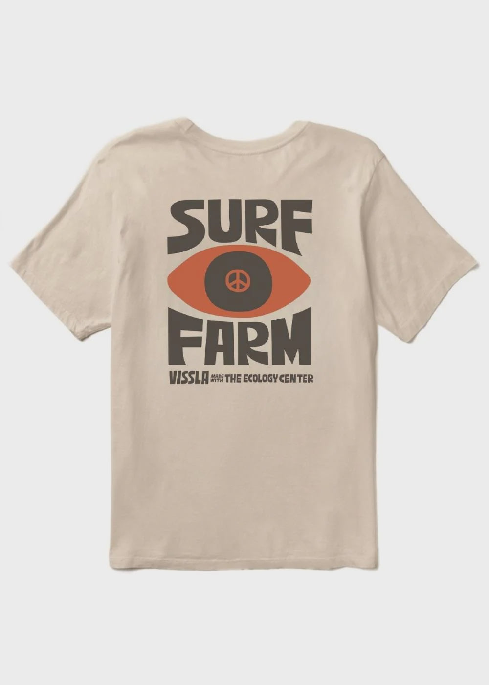 VISSLA Tec surf farm organic blend ss tee - Bone