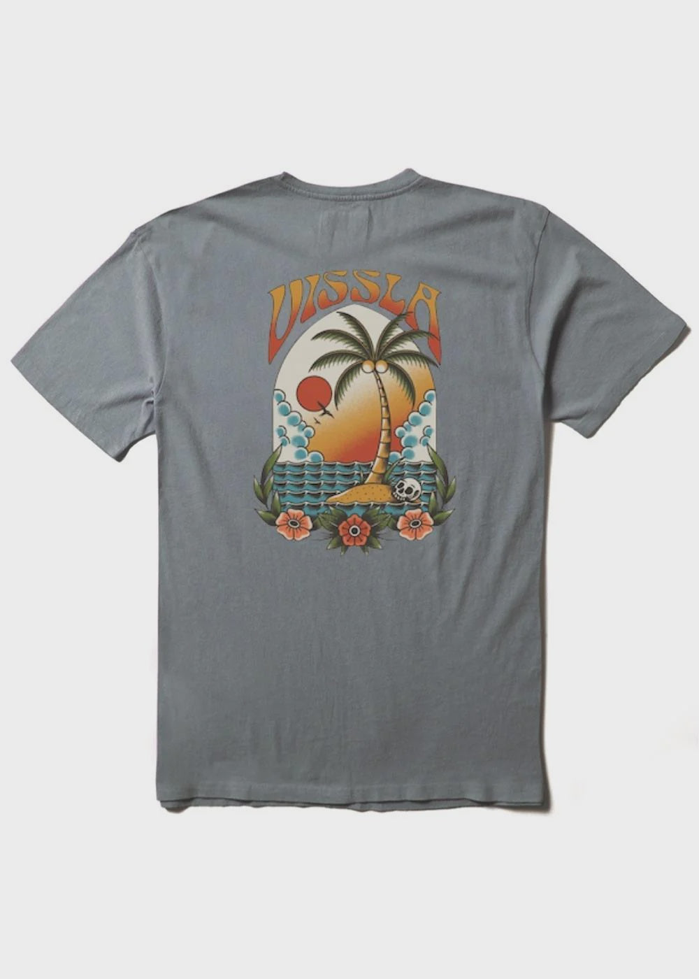 VISSLA Marooned organic blend ss tee - Blue haze