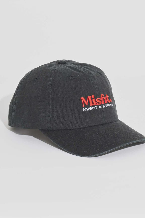 MISFIT Designed in aus snapback - Black