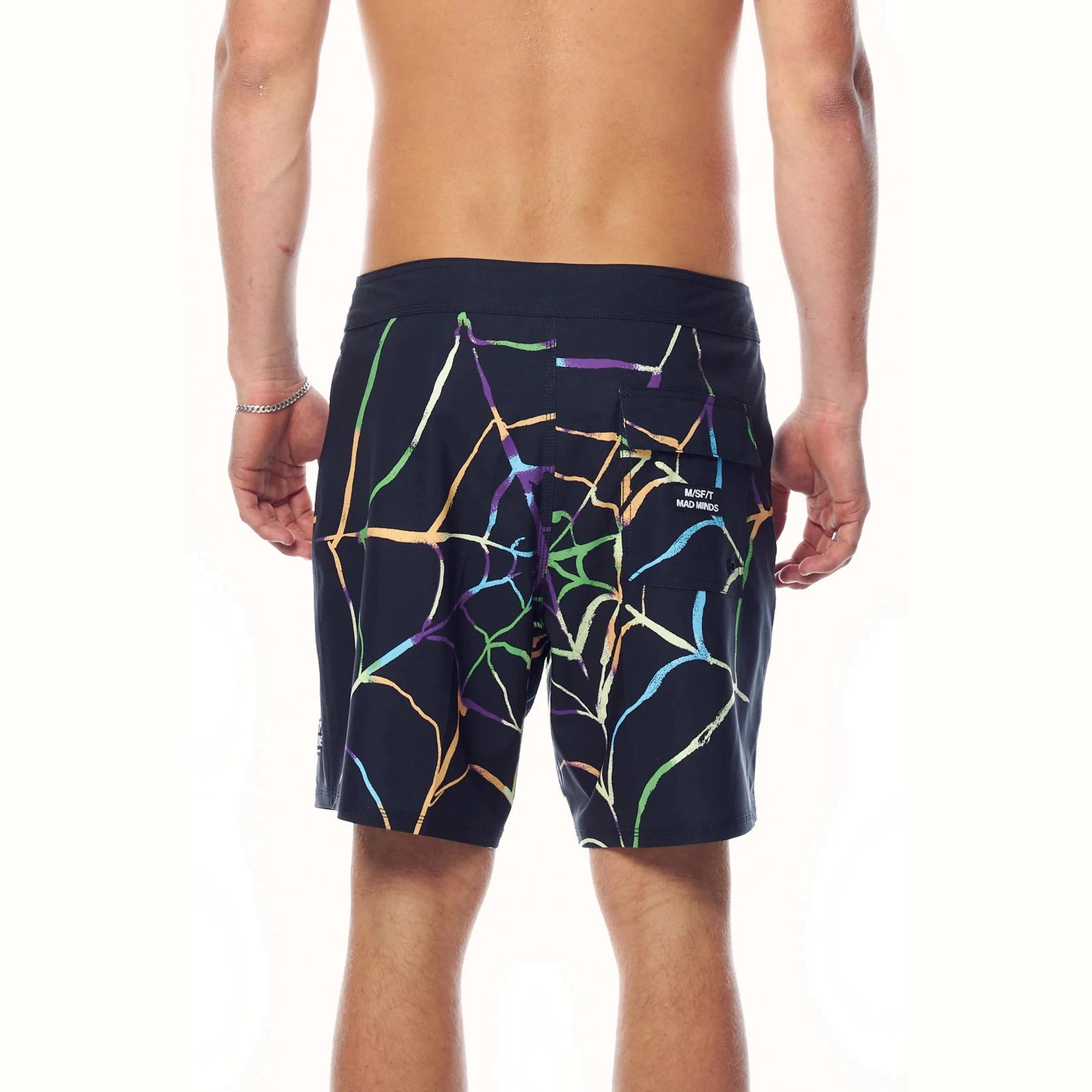 MISFIT - dope machine 17" boardshort - black/web