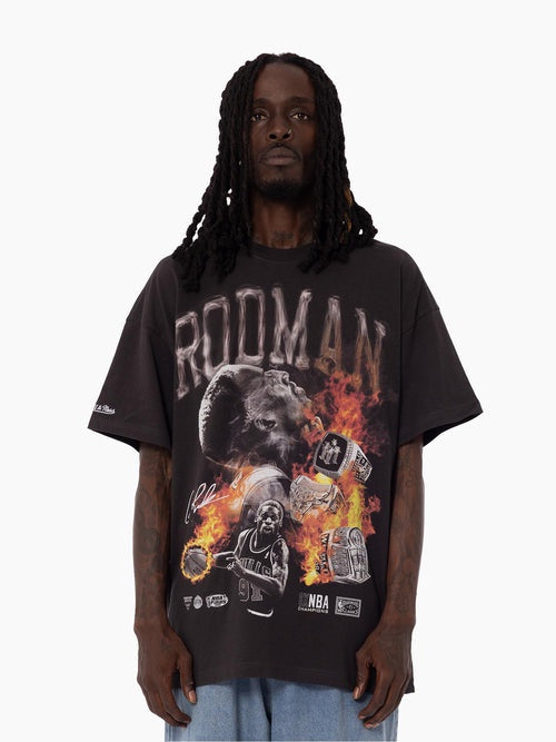 MITCHELL & NESS Chicago bulls flaming hot tee - Faded black