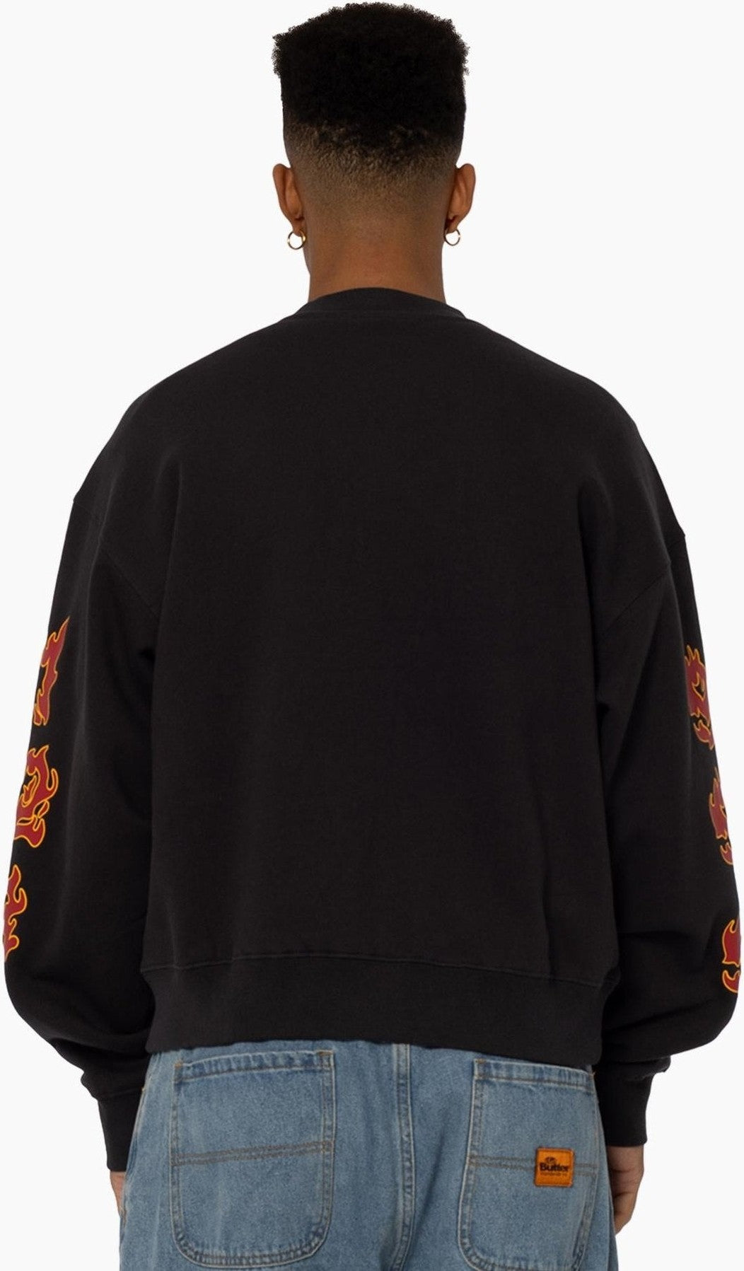 MITCHELL & NESS Chicago bulls up in flames crew - Faded black