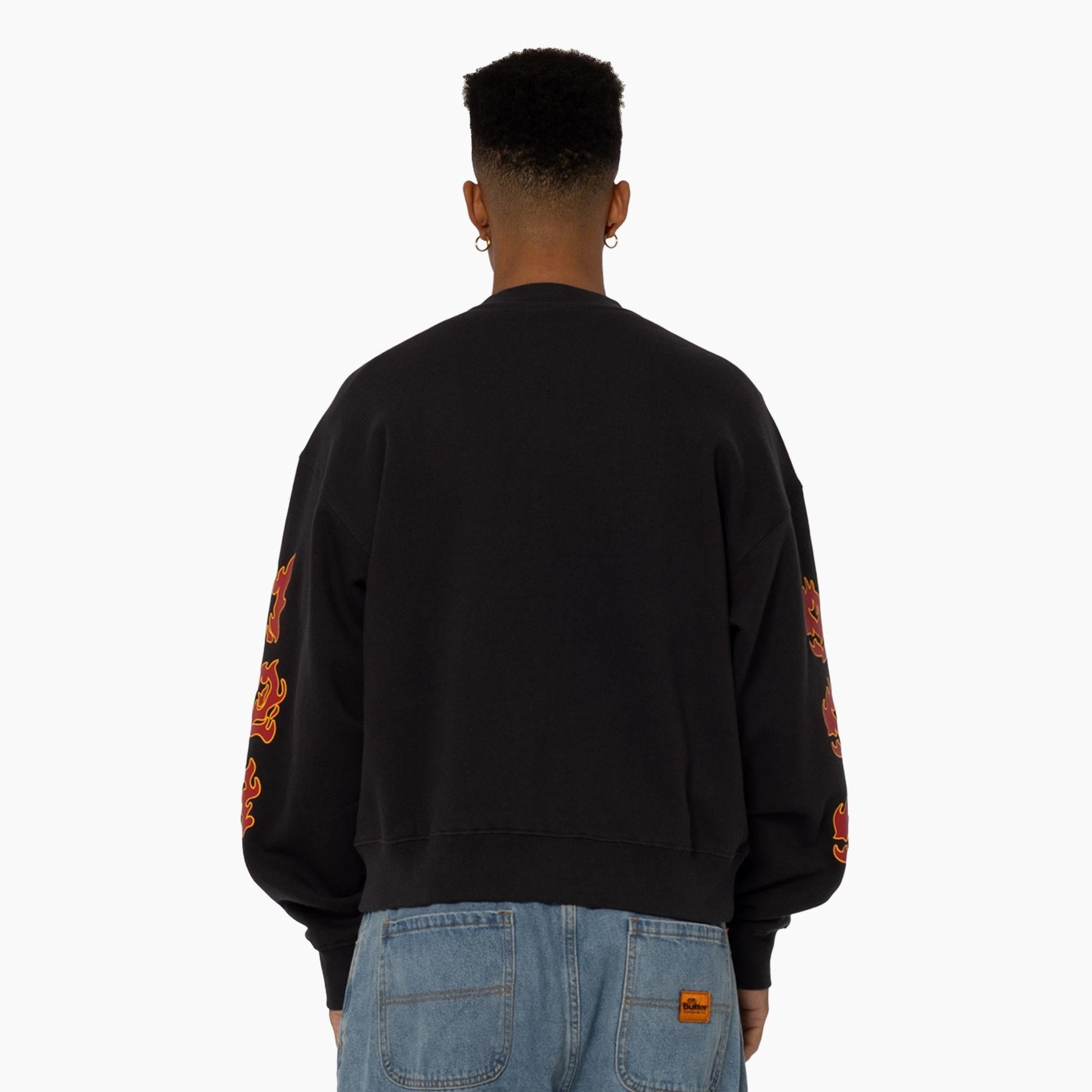 MITCHELL & NESS Chicago bulls up in flames crew - Faded black