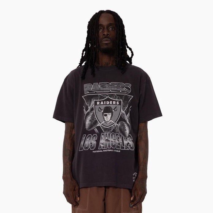 MITCHELL & NESS LA Raiders trigon tee - Overdyed black