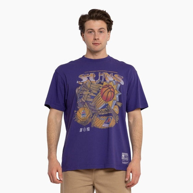 MITCHELL & NESS pheonix suns bevel burst tee - suns purple