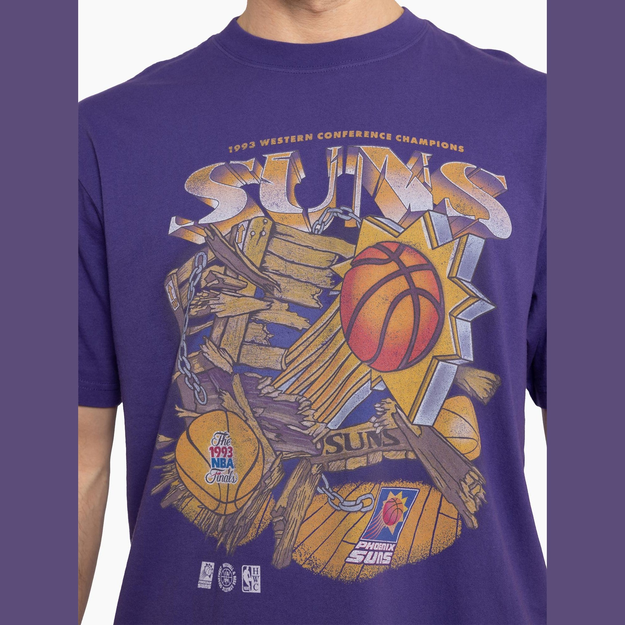 MITCHELL & NESS pheonix suns bevel burst tee - suns purple
