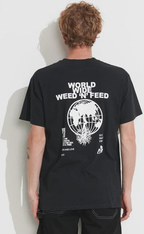 Misfit WORLD WIDE WEED 50-50 SS TEE - Pigment Black