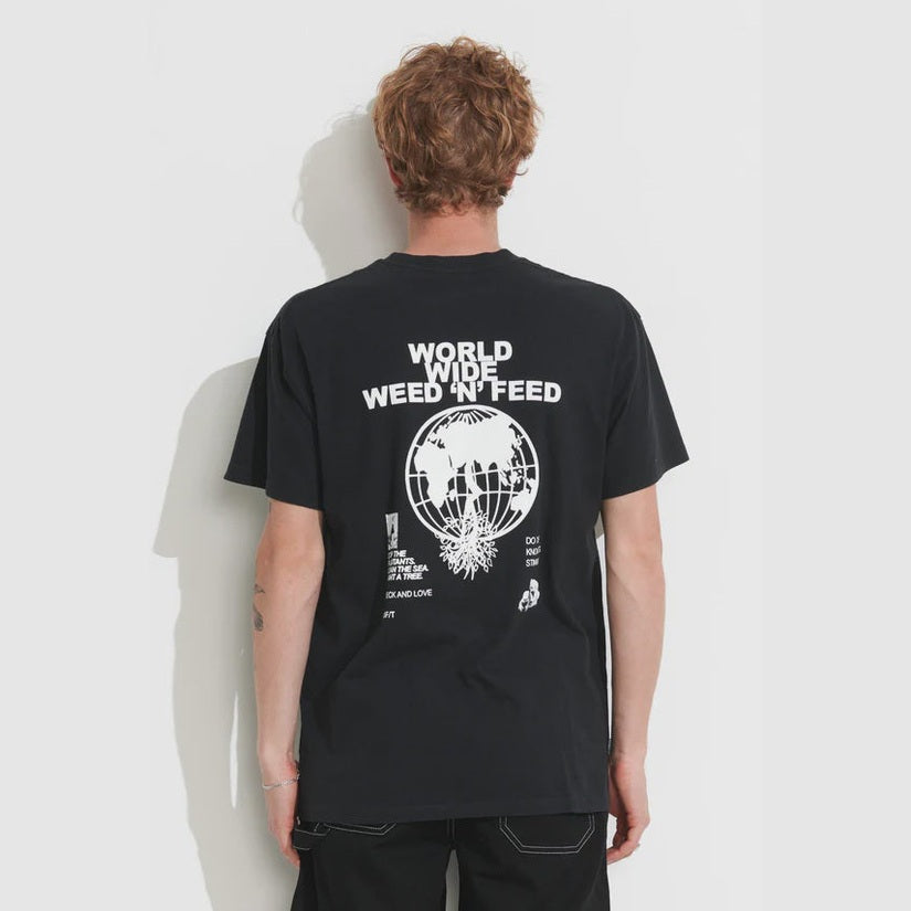 Misfit WORLD WIDE WEED 50-50 SS TEE - Pigment Black