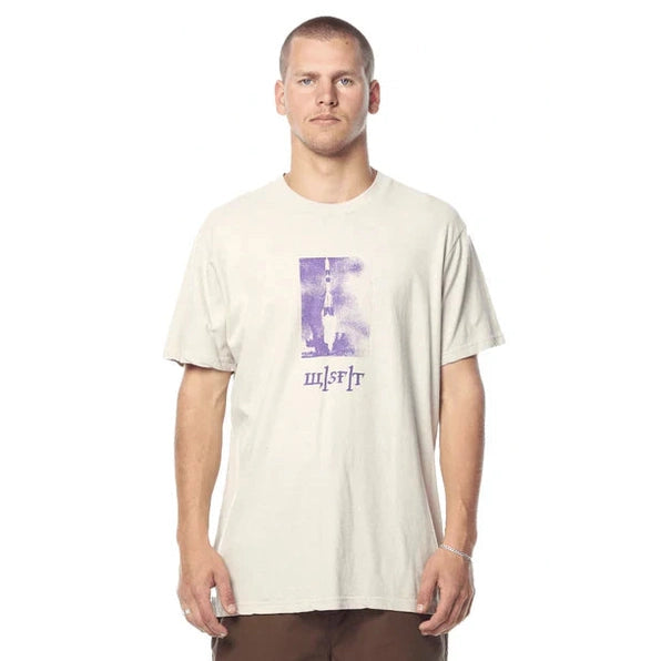 Misfit Wore Torn 50/50 Ss Tee - Pigment Light Grey