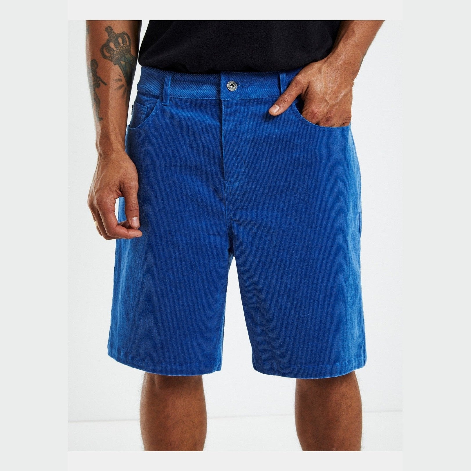 Misfit cord shorts - blue