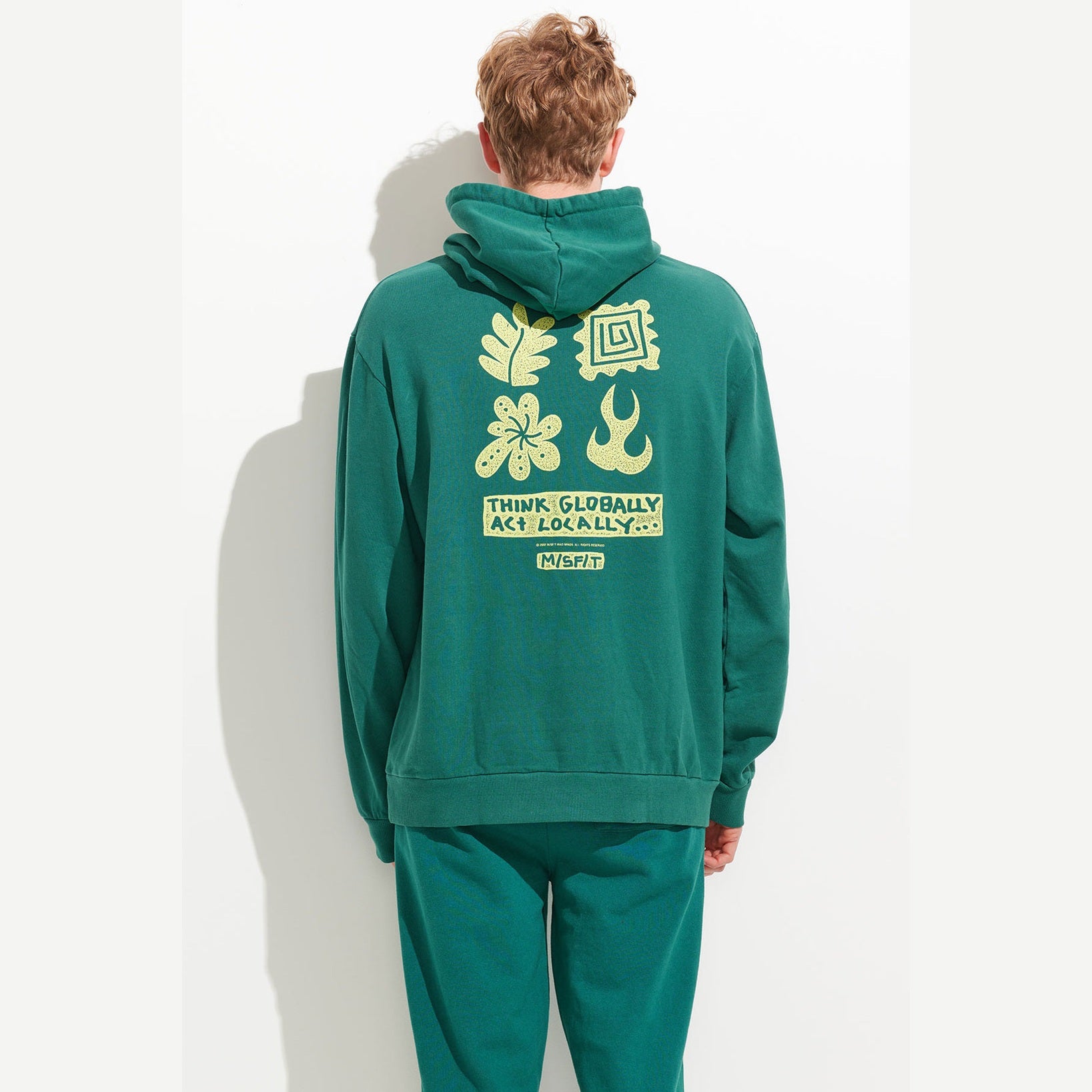 Misfit global acts 50-50 hood- pigment storm green