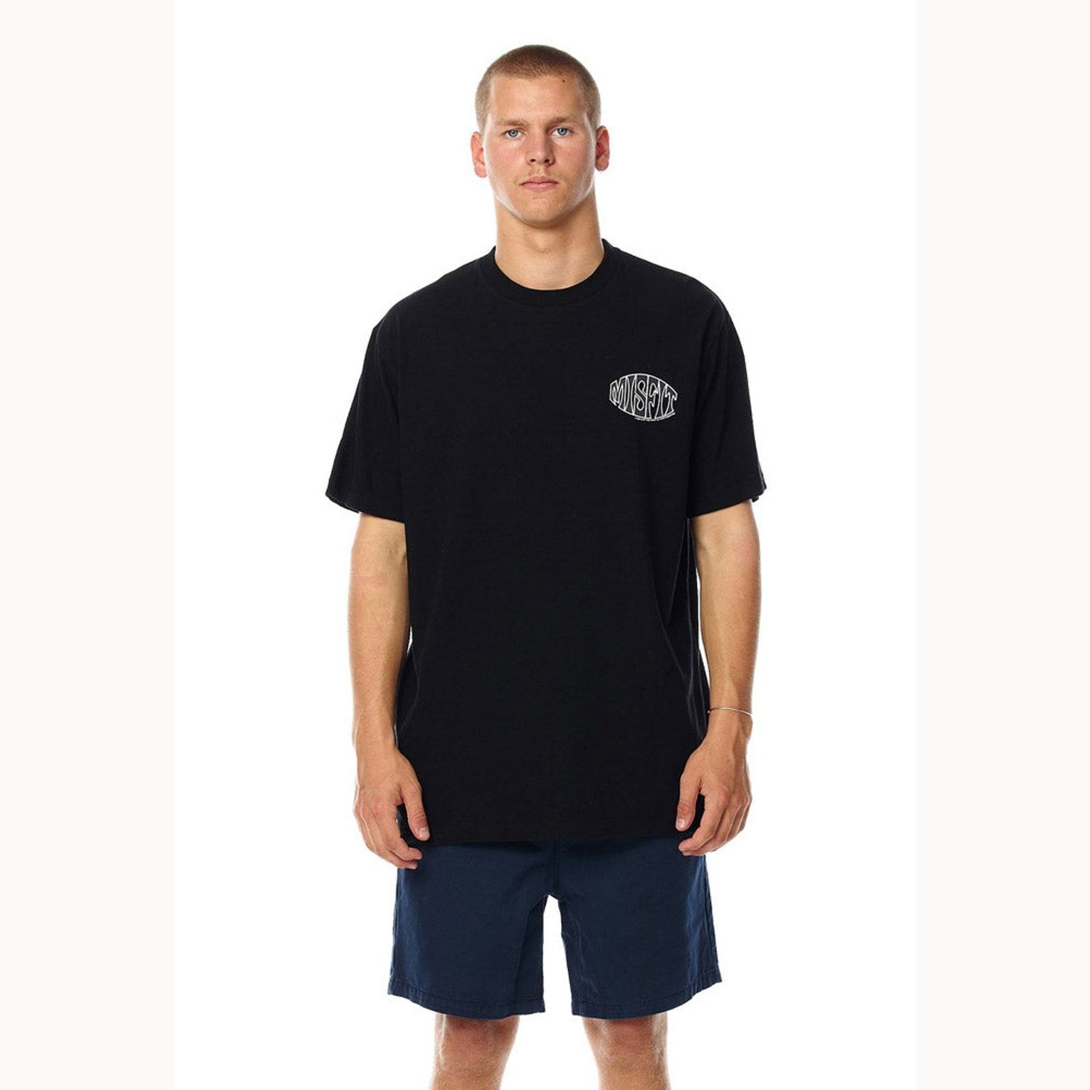 Misfit river people 50/50 ss tee - pigment vintage black