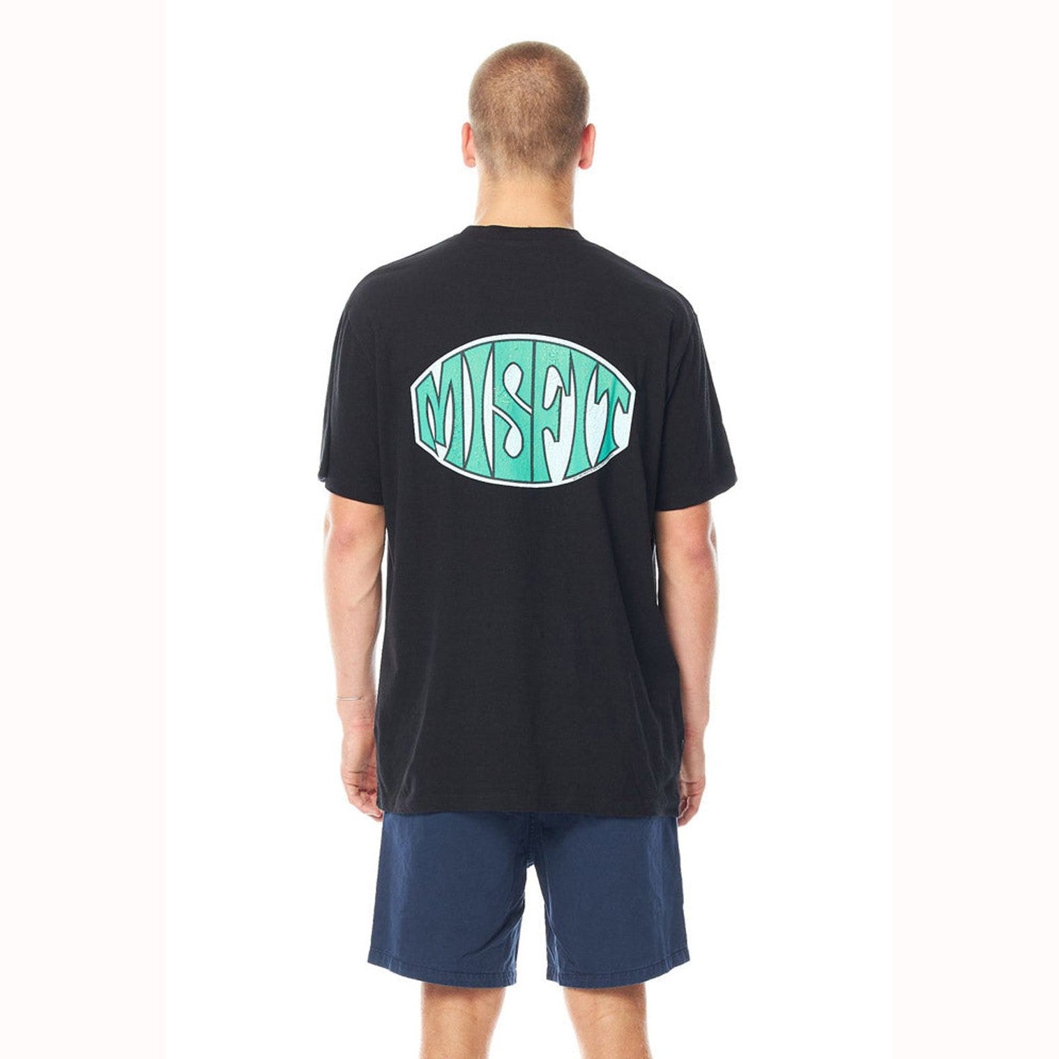 Misfit river people 50/50 ss tee - pigment vintage black