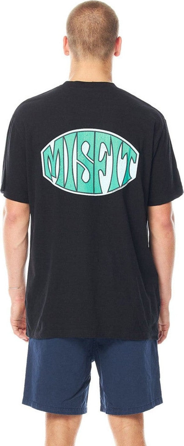 Misfit river people 50/50 ss tee - pigment vintage black