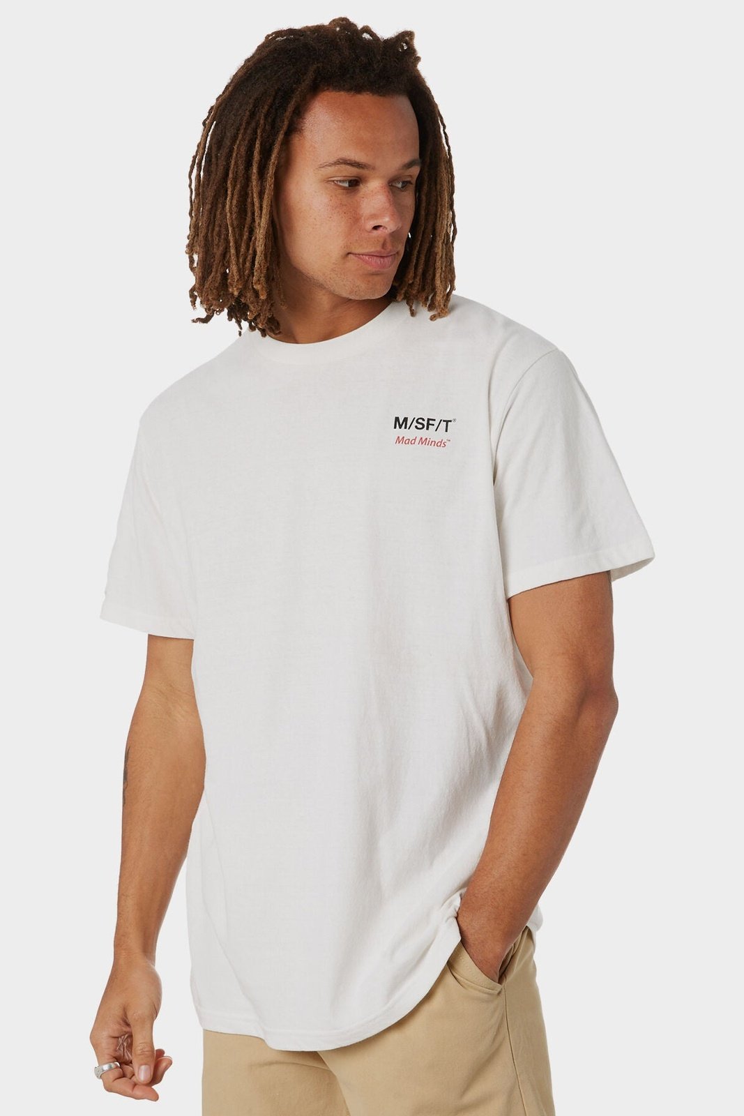 Misfit sonar eclipse 50/50 ss tee - washed white