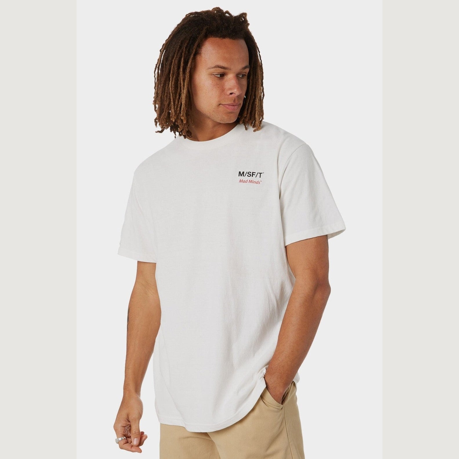 Misfit sonar eclipse 50/50 ss tee - washed white