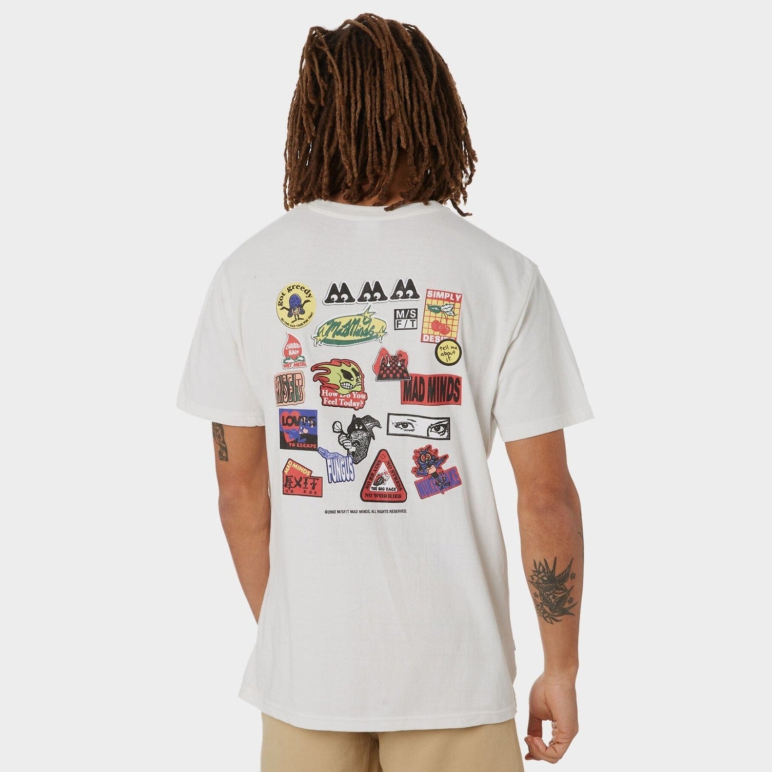 Misfit sonar eclipse 50/50 ss tee - washed white
