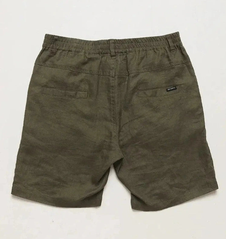 Mr simple tanner 2.0 linen shorts fatigue