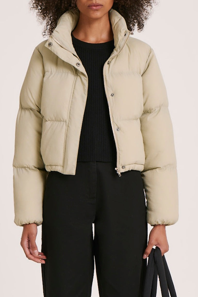 NUDE LUCY Topher Puffer Jacket - Cucumber