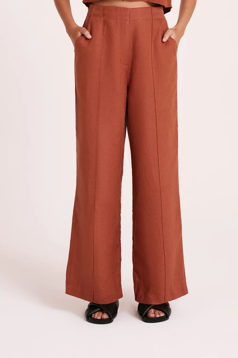 Nude Lucy Amani Tailored Linen Pant - Amber