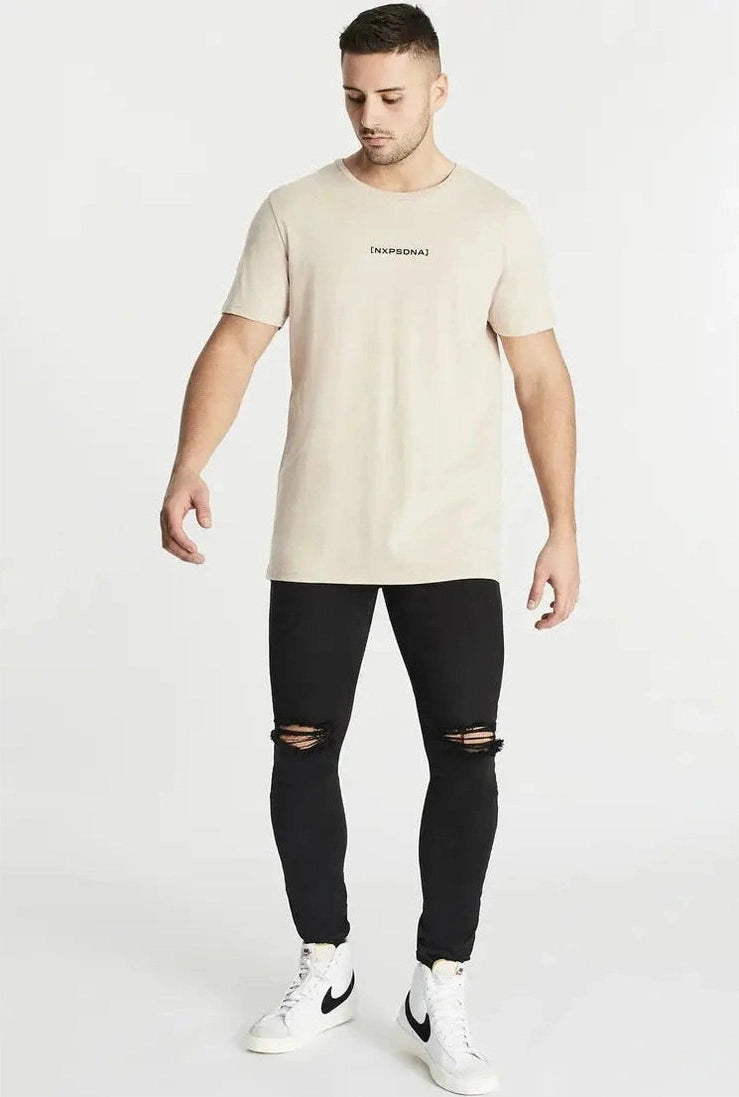 Nxp crackling cape back tee beige
