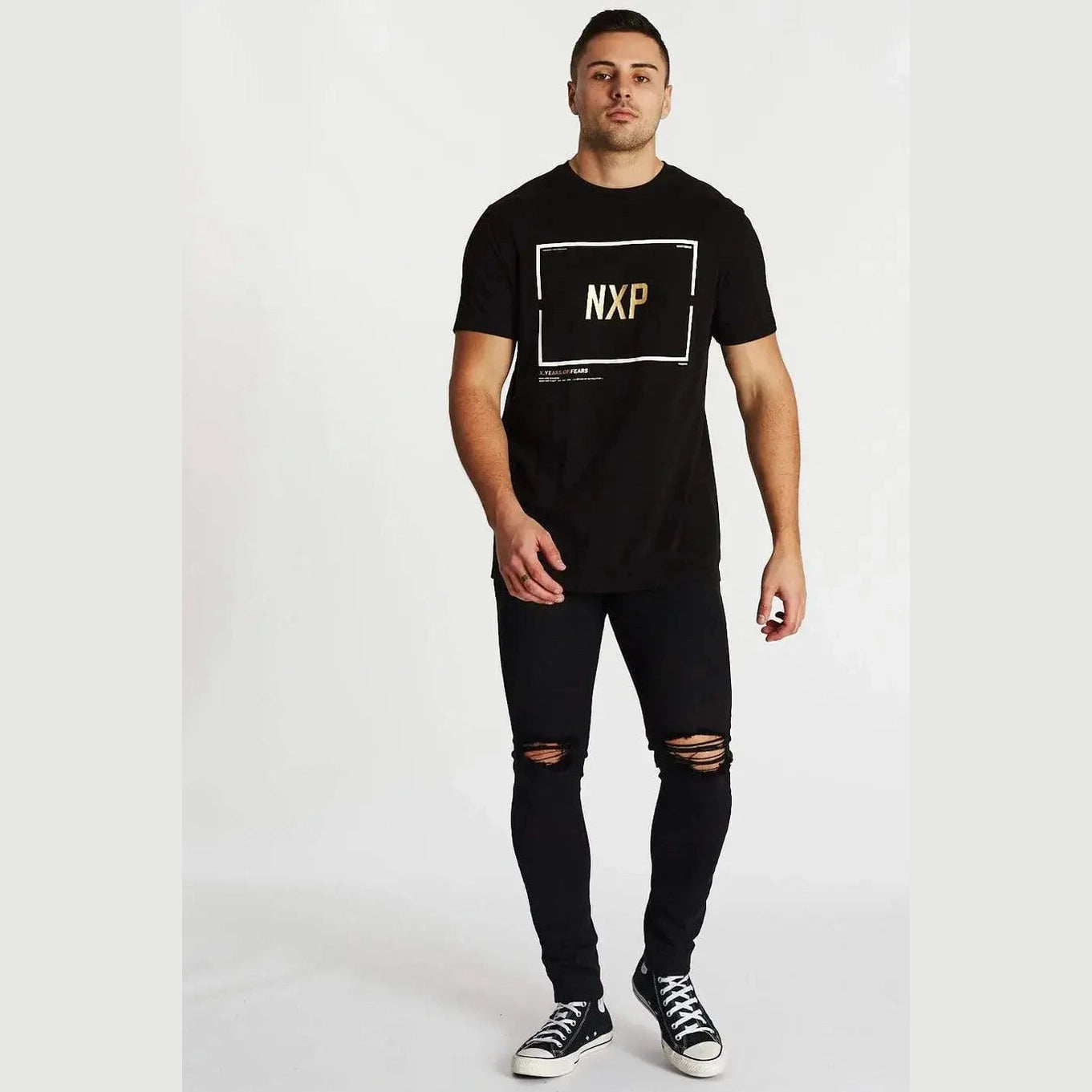 Nxp dark soul scoop back t-shirt jet black