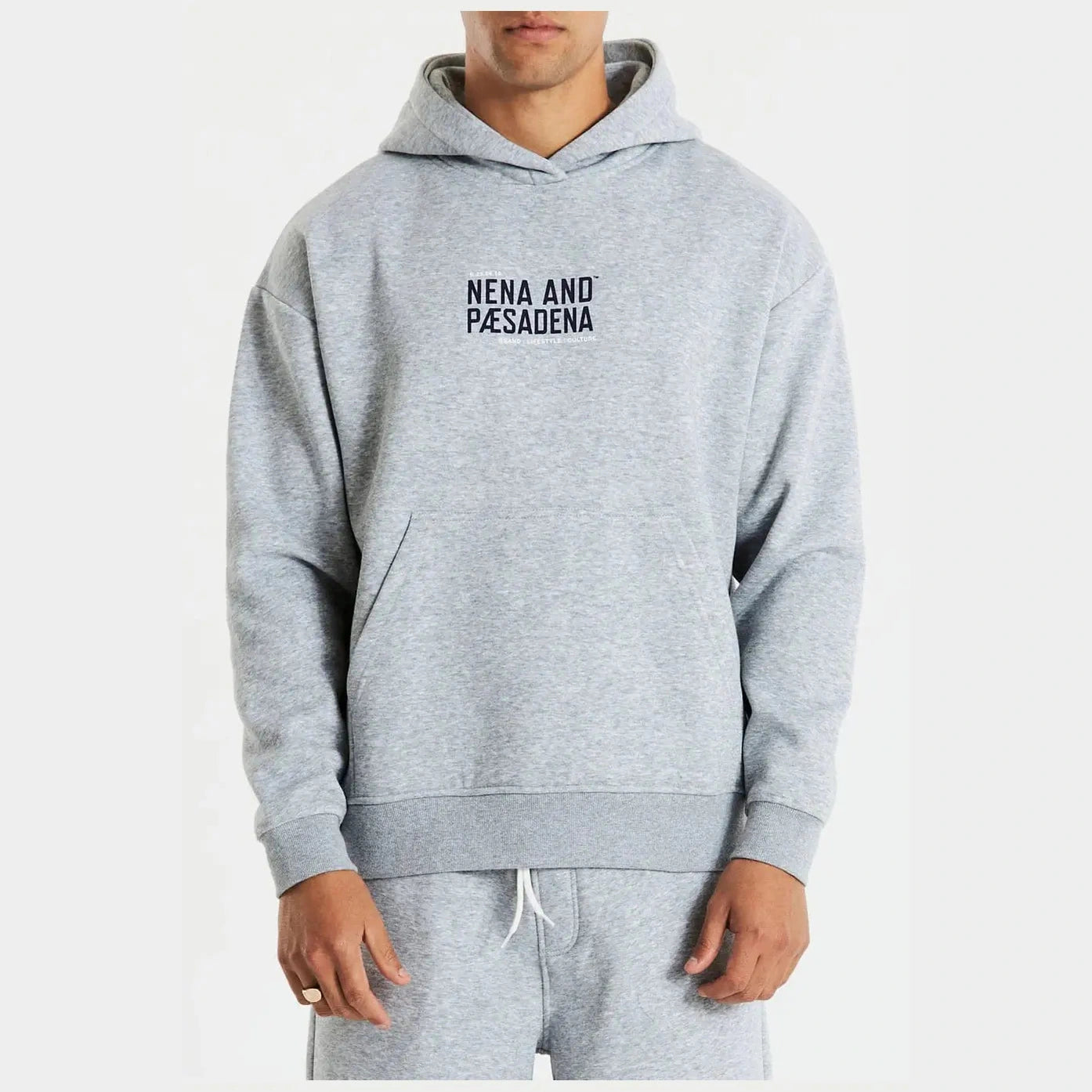 Nxp tournament relaxed hooded sweater- grey marle