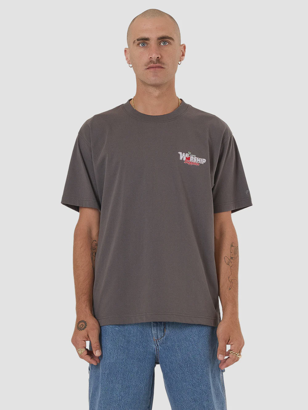 WORSHIP Glazed And Confused Tee - Worn Black