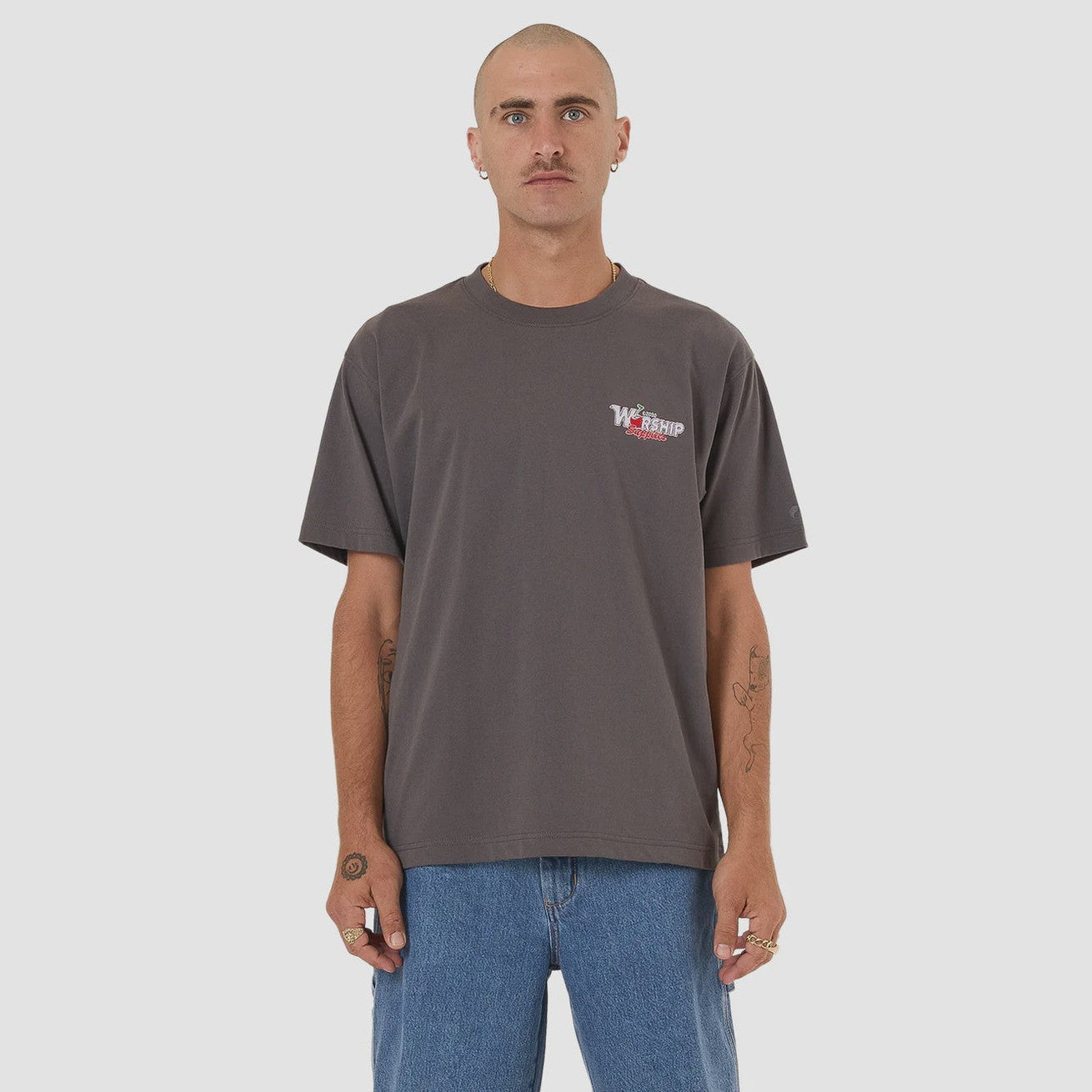 WORSHIP Glazed And Confused Tee - Worn Black
