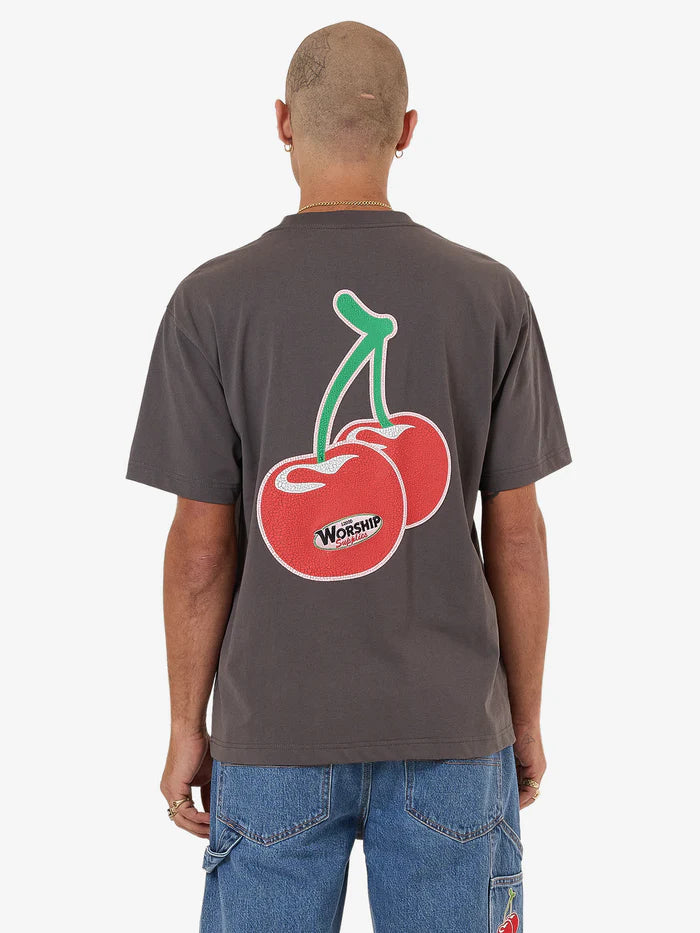 WORSHIP Glazed And Confused Tee - Worn Black