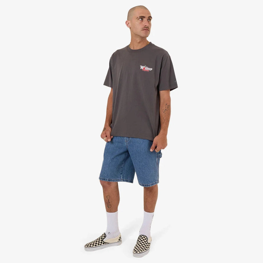WORSHIP Glazed And Confused Tee - Worn Black