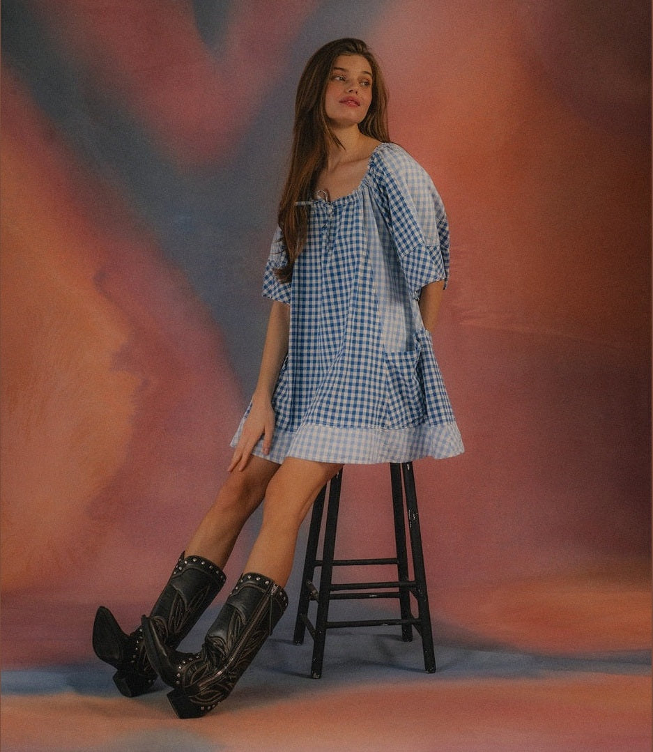 CIAO CIAO VACATION Powder check dress