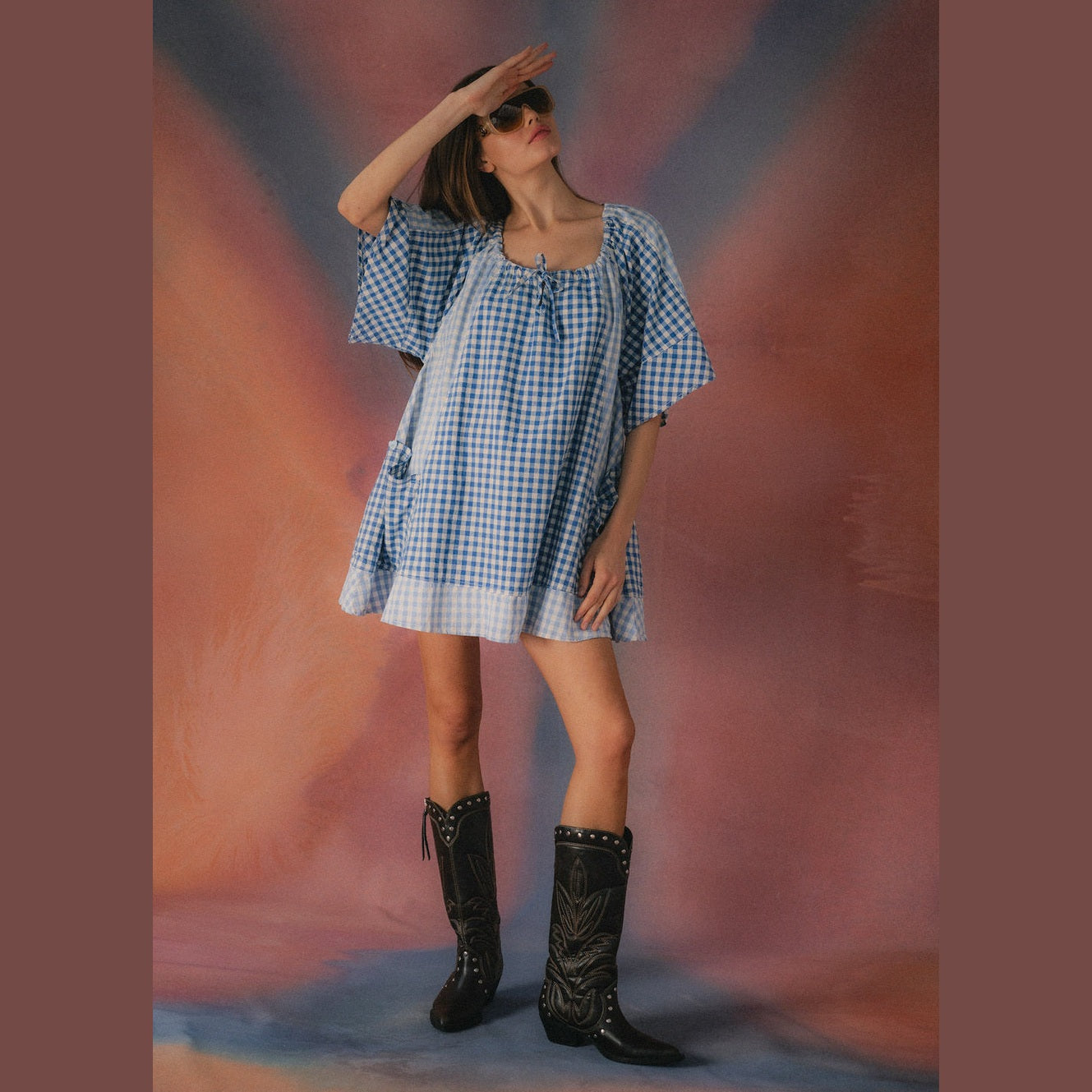 CIAO CIAO VACATION Powder check dress
