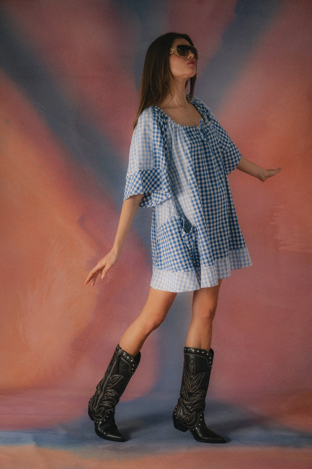 CIAO CIAO VACATION Powder check dress
