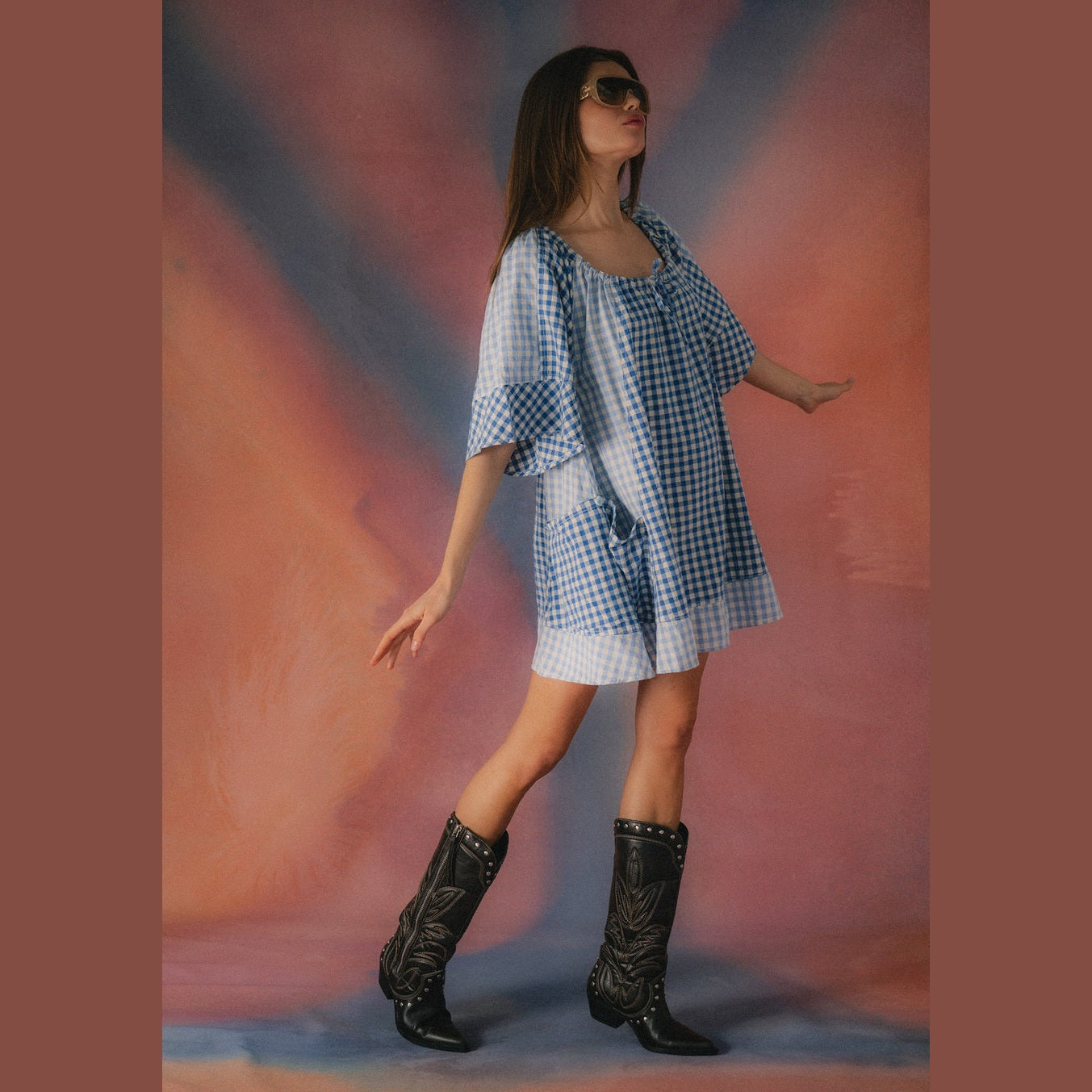 CIAO CIAO VACATION Powder check dress