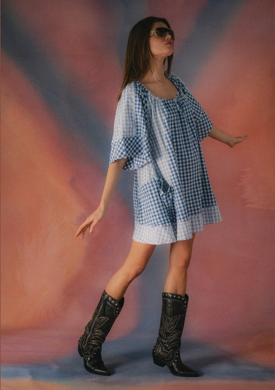 CIAO CIAO VACATION Powder check dress