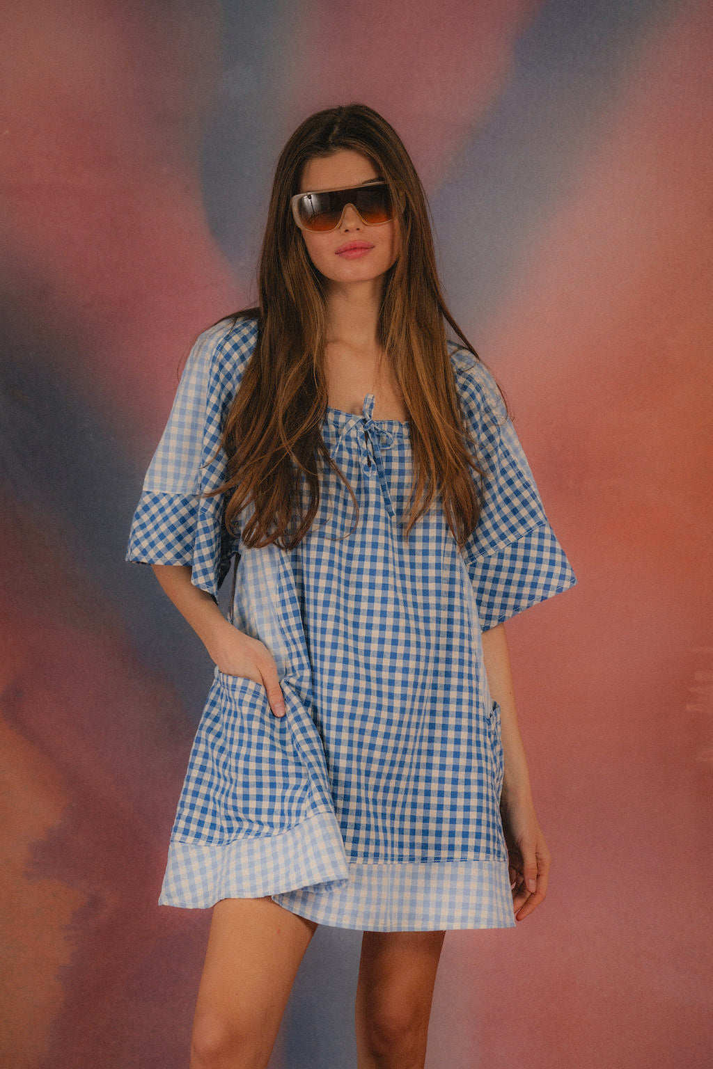 CIAO CIAO VACATION Powder check dress