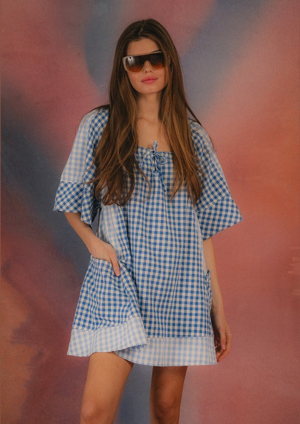 CIAO CIAO VACATION Powder check dress