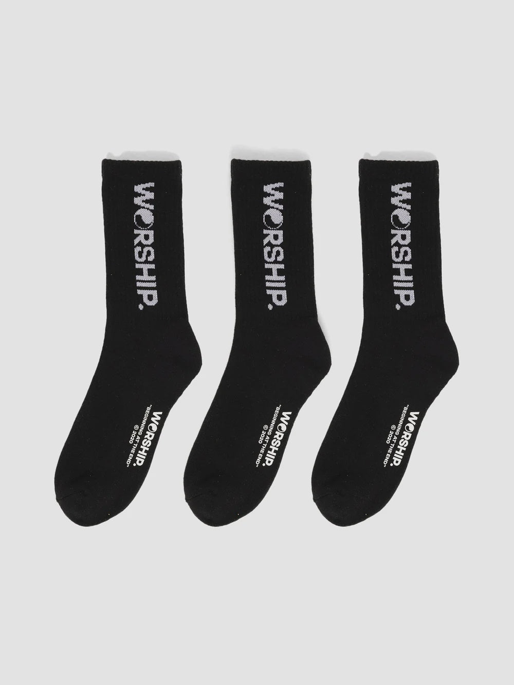 WORSHIP Core socks 3 pack - Black