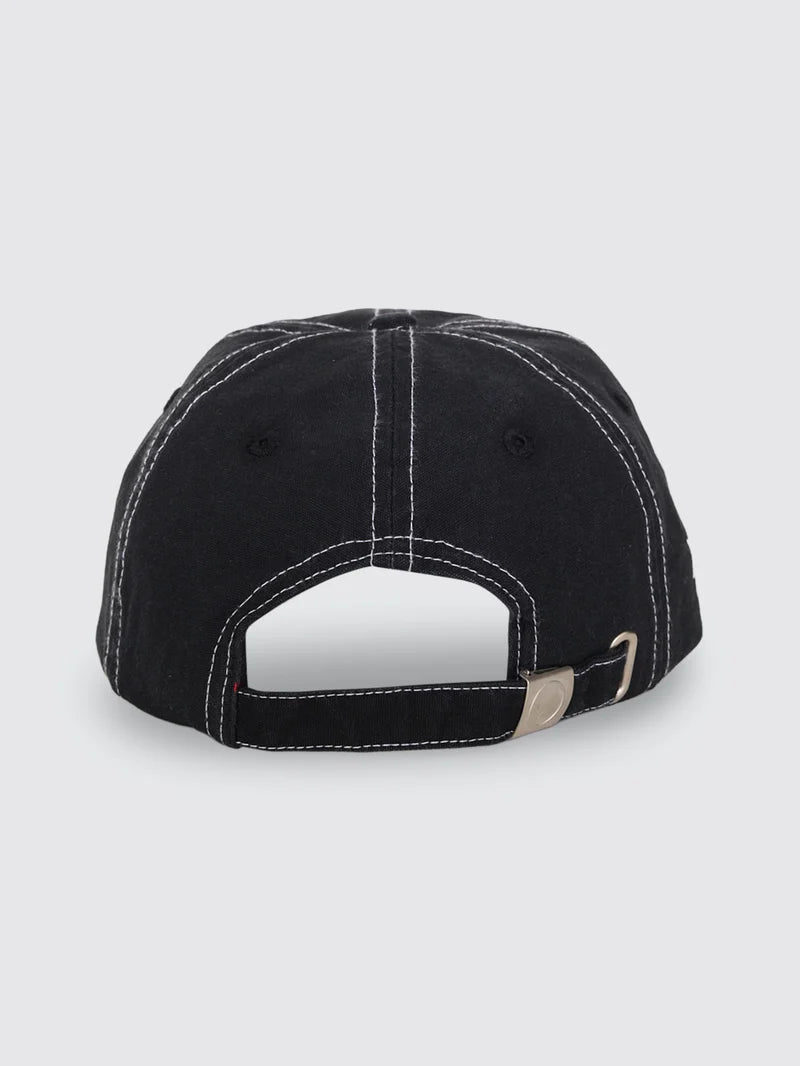 Worship - SPINAL 6 PANEL HAT - Washed Black