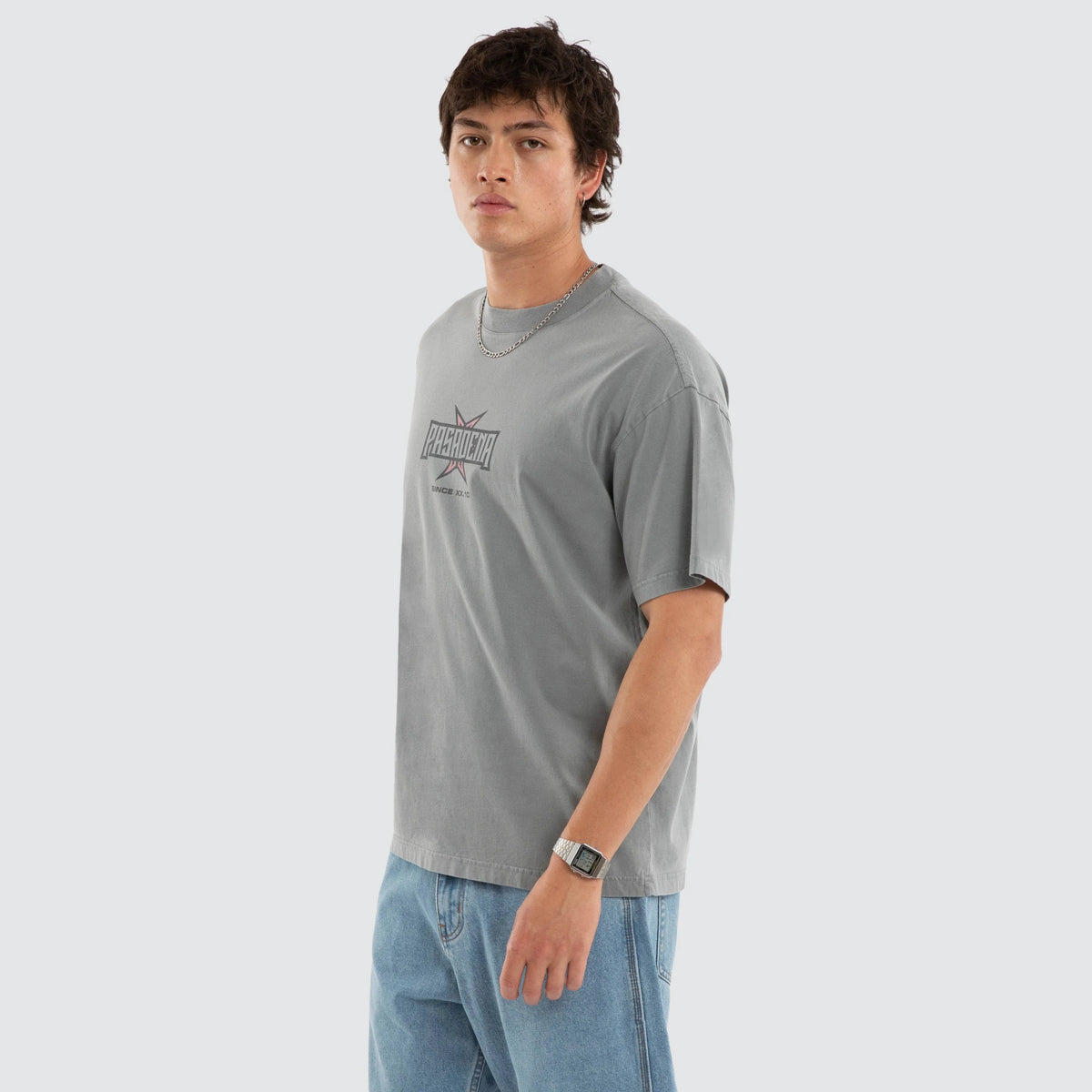 Nena and Pasadena - Outrider Raptor Tee - Pigment Ultimate Grey
