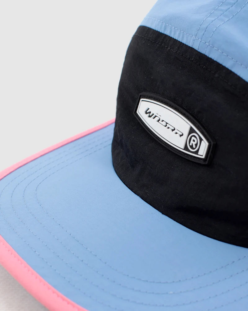 WNDRR Rothman 5 panel cap - Black/pink/blue