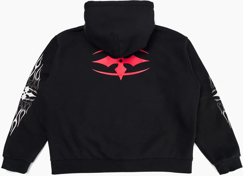 RITUAL VISION Flame zip-thru hoodie - Black