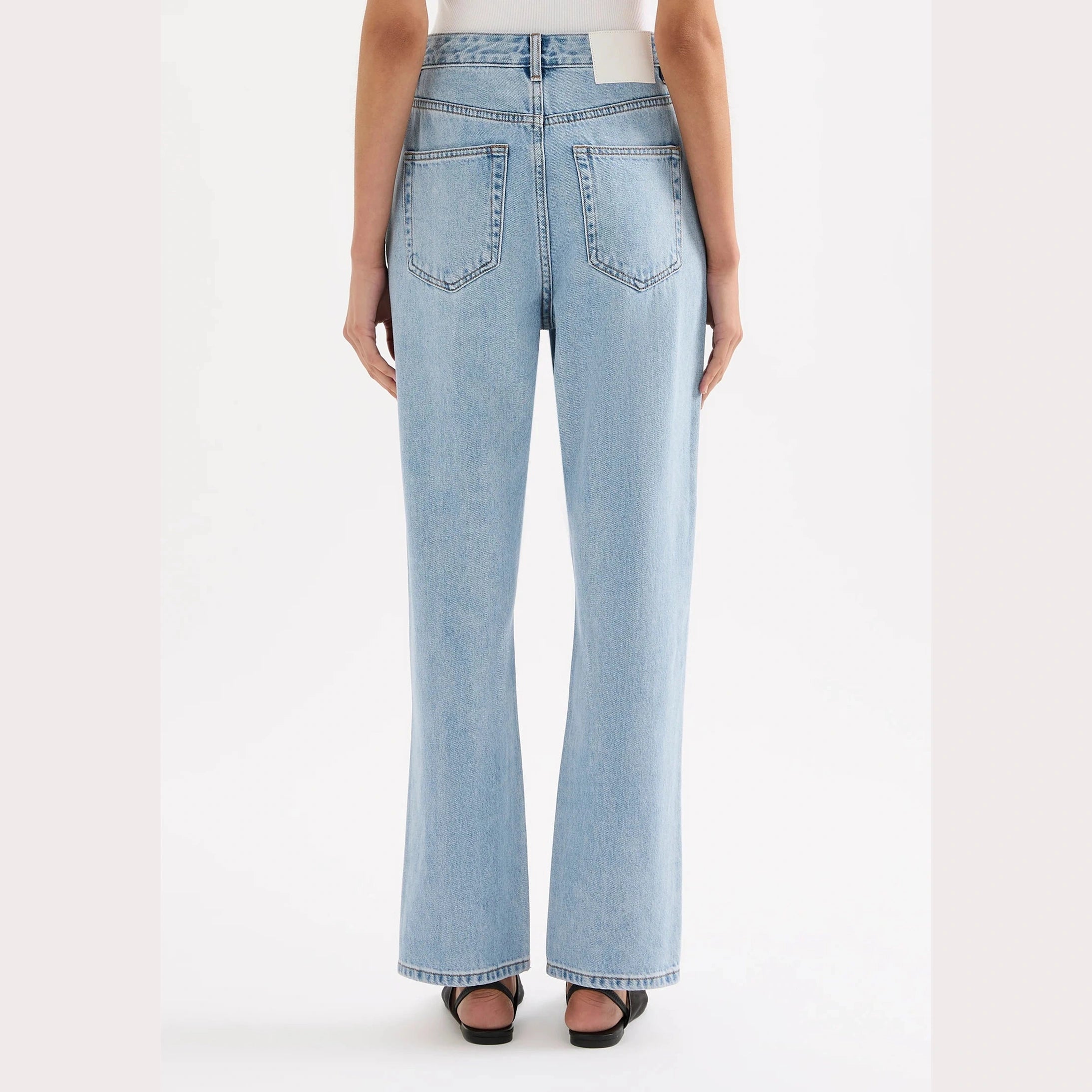 NUDE LUCY Organic straight leg jean - 90s blue wash