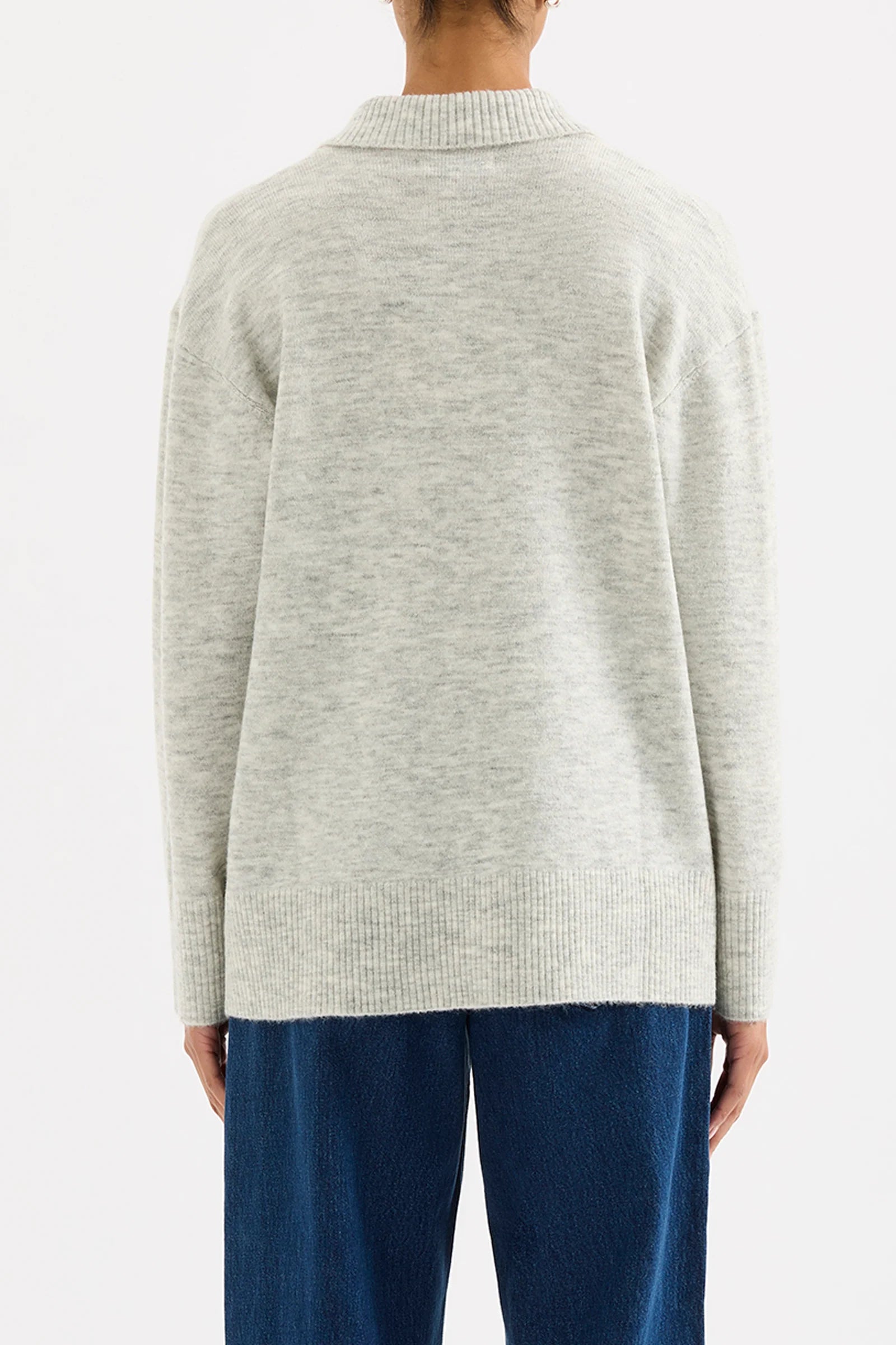 NUDE LUCY Dallas rugby knit - Grey marle