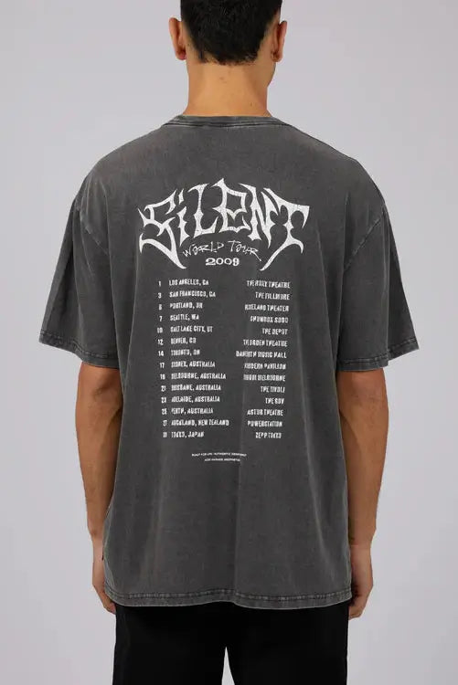 SILENT THEORY world tour tee - washed black