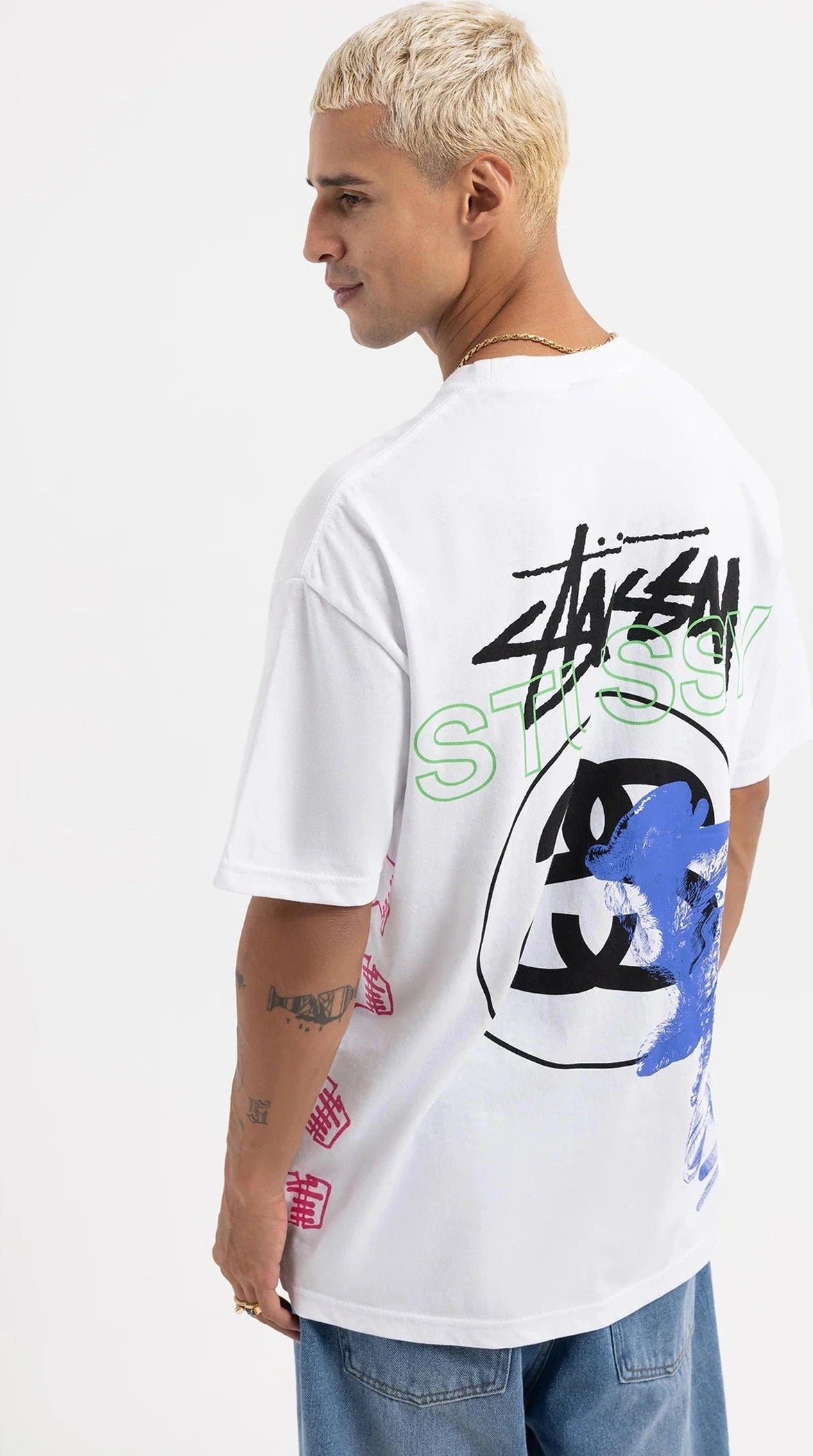STUSSY Strike hw ss tee - white