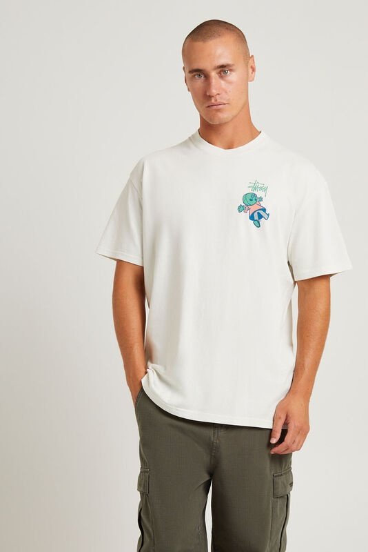 STUSSY Dollie ss tee - Pigment washed white